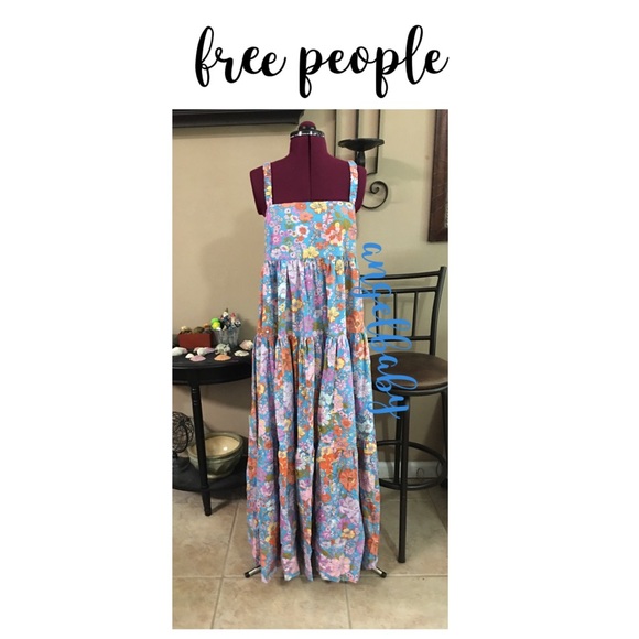 Free People Park Slope Maxi Dress in Bluebell Combo! - Picture 2 of 16